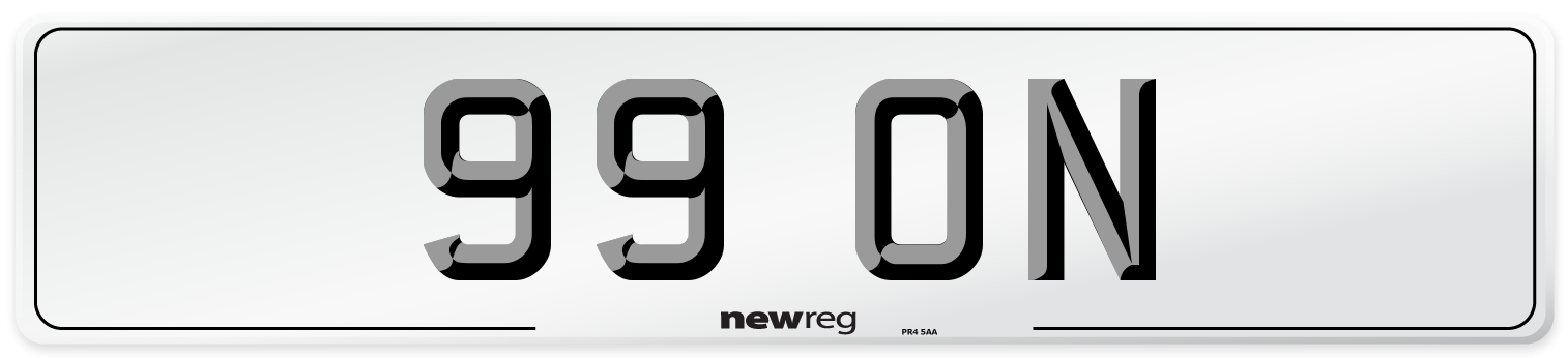 99 ON Number Plate from New Reg